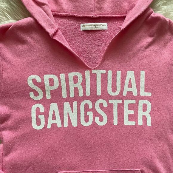 Spiritual Gangster Hamsa Hoodie Pink XS - Picture 2 of 6